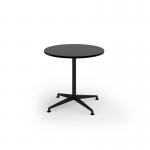 Loft circular dining table 800 dia black frame black top LTDC8-K-BK