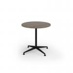 Loft circular dining table 800 dia black frame Nebraska Oak Top LTDC8-K-NO