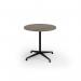 Loft circular dining table 800 dia black frame Nebraska Oak Top LTDC8-K-NO