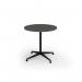 Loft circular dining table 800 dia black frame onyx grey top LTDC8-K-OG