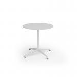 Loft circular dining table 800 dia white frame white top LTDC8-WH-WH
