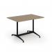 Loft dining table 1200w x 800d black frame and kendal oak top LTDR128-K-KO