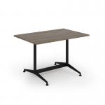Loft dining table 1200w x 800d black frame and nebraska oak LTDR128-K-NO