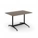 Loft dining table 1200w x 800d black frame and nebraska oak LTDR128-K-NO