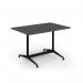 Loft dining table 1200w x 800d black frame and onyx grey top LTDR128-K-OG