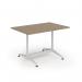 Loft dining table 1200w x 800d white frame and kendal oak top LTDR128-WH-KO