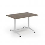 Loft dining table 1200w x 800d white frame and nebraska oak LTDR128-WH-NO