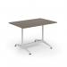 Loft dining table 1200w x 800d white frame and nebraska oak LTDR128-WH-NO