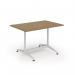 Loft dining table 1200w x 800d white frame and oak top LTDR128-WH-O