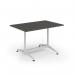 Loft dining table 1200w x 800d white frame and onyx grey top LTDR128-WH-OG
