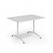 Loft dining table 1200w x 800d white frame and white top LTDR128-WH-WH