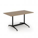 Loft dining table 1400w x 800d black frame and kendal oak top LTDR148-K-KO