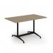 Loft dining table 1400w x 800d black frame and kendal oak top LTDR148-K-KO