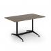Loft dining table 1400w x 800d black frame and nebraska oak LTDR148-K-NO