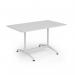 Loft dining table 1400w x 800d white frame and white top LTDR148-WH-WH