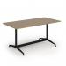 Loft dining table 1600w x 800d black frame and kendal oak top LTDR168-K-KO