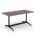 Loft dining table 1600w x 800d black frame and nebraska oak LTDR168-K-NO
