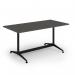 Loft dining table 1600w x 800d black frame and onyx grey top LTDR168-K-OG