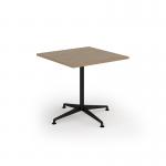 Loft dining table 800w x 800d black frame and kendal oak top LTDR88-K-KO