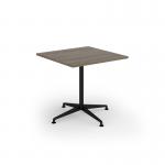 Loft dining table 800w x 800d black frame and nebraska oak LTDR88-K-NO