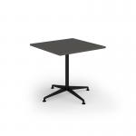 Loft dining table 800w x 800d black frame and onyx grey top LTDR88-K-OG