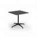 Loft dining table 800w x 800d black frame and onyx grey top LTDR88-K-OG