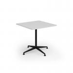 Loft dining table 800w x 800d black frame and white top LTDR88-K-WH