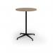 Loft circular poseur table 800 dia black frame kendal oak top LTPC8-K-KO