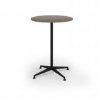 Loft circular poseur table 800 dia black frame Nebraska Oak Top LTPC8-K-NO