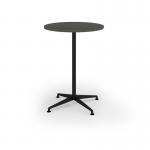 Loft circular poseur table 800 dia black frame onyx grey top LTPC8-K-OG
