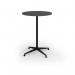 Loft circular poseur table 800 dia black frame onyx grey top LTPC8-K-OG