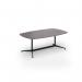 Loft barrel table 2000w x 1200d black frame and grey oak top LTW2012-K-GO