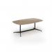 Loft barrel table 2000w x 1200d black frame and kendal oak top LTW2012-K-KO