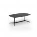 Loft barrel table 2000w x 1200d black frame and onyx grey top LTW2012-K-OG