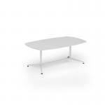 Loft barrel table 2000w x 1200d white frame and white top LTW2012-WH-WH