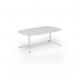 Loft barrel table 2000w x 1200d white frame and white top LTW2012-WH-WH