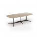 Loft barrel table 2600w x 1200d black frame and kendal oak top LTW2612-K-KO