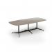 Loft barrel table 2600w x 1200d black frame and nebraska oak top LTW2612-K-NO