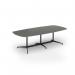 Loft barrel table 2600w x 1200d black frame and onyx grey top LTW2612-K-OG