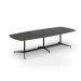 Loft barrel table 3000w x 1200d black frame and onyx grey top LTW3012-K-OG
