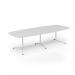 Loft barrel table 3000w x 1200d white frame and white top LTW3012-WH-WH