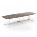 Loft barrel table 3400w x 1200d white frame and nebraska oak top LTW3412-WH-NO
