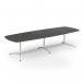 Loft barrel table 3400w x 1200d white frame and onyx grey top LTW3412-WH-OG