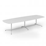 Loft barrel table 3400w x 1200d white frame and white top LTW3412-WH-WH
