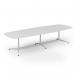Loft barrel table 3400w x 1200d white frame and white top LTW3412-WH-WH