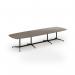 Loft barrel table 3800w x 1200d black frame and nebraska oak top LTW3812-K-NO