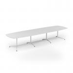 Loft barrel table 4200w x 1200d white frame and white top LTW4212-WH-WH
