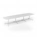 Loft barrel table 4200w x 1200d white frame and white top LTW4212-WH-WH