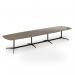 Loft barrel table 4600w x 1200d black frame and nebraska oak top LTW4612-K-NO