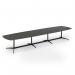 Loft barrel table 4600w x 1200d black frame and onyx grey top LTW4612-K-OG